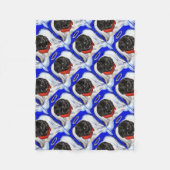 Neufundland-Hund Fleecedecke (Vorderseite)