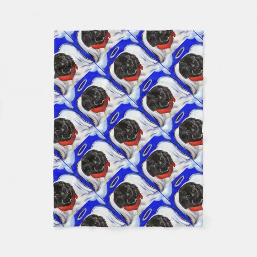 Neufundland-Hund Fleecedecke (Vorderseite)