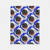 Neufundland-Hund Fleecedecke (Vorderseite)