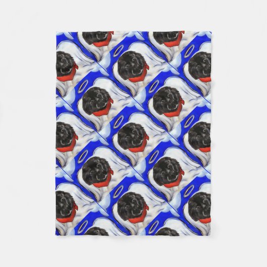 Neufundland-Hund Fleecedecke (Vorderseite)