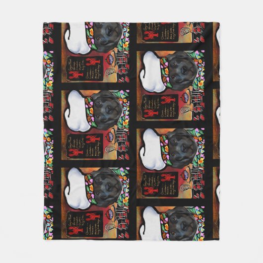 Neufundland-Hund Fleecedecke (Vorderseite)