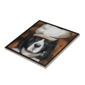 Neufundland-Hund Fliese (Seite)