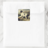 Neufundland Hund genannt Löwe, 1824 (Öl auf Leinwa Quadratischer Aufkleber (Tasche)