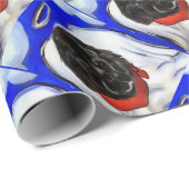 Neufundland-Hund Geschenkpapier (Rolleneckpunkt)