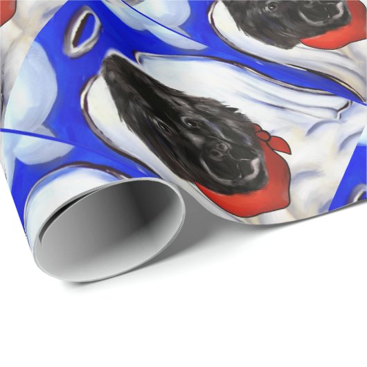 Neufundland-Hund Geschenkpapier (Rolleneckpunkt)