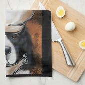 Neufundland-Hund Geschirrtuch (Viertel Falte)