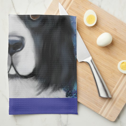 Neufundland-Hund Geschirrtuch (Viertel Falte)