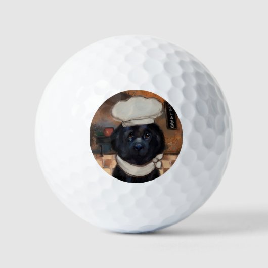 Neufundland-Hund Golfball (Vorderseite)
