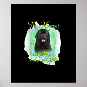 Neufundland-Hund In dem Moment, in dem ich dich Poster