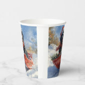 Neufundland Hund in Sledge Let it Snow Christmas Pappbecher (Rechts)