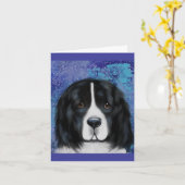 Neufundland-Hund Karte (Gelbe Blume)