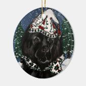 Neufundland-Hund Keramik Ornament (Links)