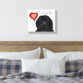 Neufundland-Hund Leinwanddruck (Insitu (Schlafzimmer))