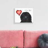 Neufundland-Hund Leinwanddruck (Insitu (Wohnzimmer))