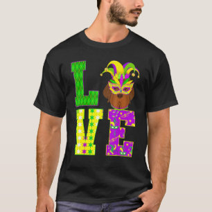 Neufundland Hund Lover I Liebe Mardi Gras Kostüm M T-Shirt