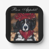 Neufundland-Hund Pappteller (Vorderseite)