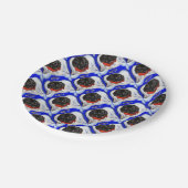 Neufundland-Hund Pappteller (Schrägansicht)