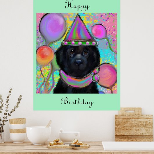 Neufundland-Hund Poster (Küche)