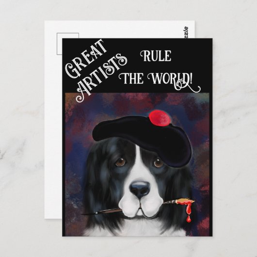 Neufundland-Hund Postkarte (Vorne/Hinten)