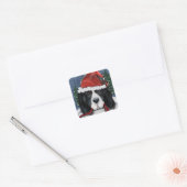 Neufundland-Hund Quadratischer Aufkleber (Umschlag)