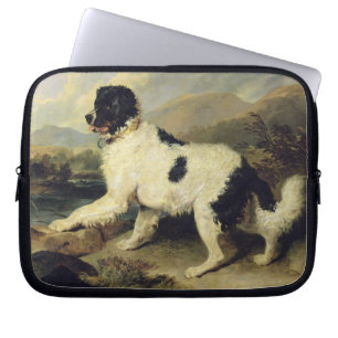Neufundland-Hund rief Lion, 1824 an (Öl auf Laptopschutzhülle