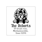 Neufundland, Hund, Rücksendeadresse, Gummistempel (Prägung)