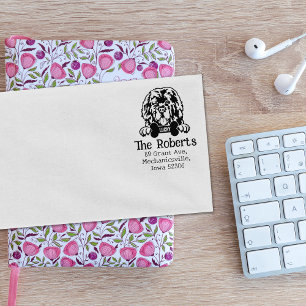 Neufundland, Hund, Rücksendeadresse, Gummistempel