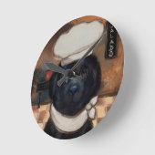 Neufundland-Hund Runde Wanduhr (Winkel)