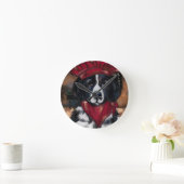 Neufundland-Hund Runde Wanduhr (Zuhause)
