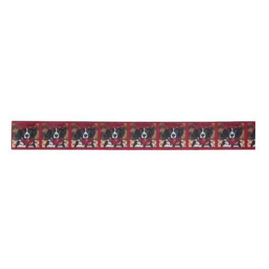 Neufundland-Hund Satinband (Vorderseite)