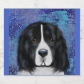 Neufundland-Hund Schaumweinetikett (Einzelnes Label)