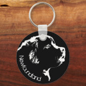 Neufundland Hund Schlüsselanhänger Custom Pup Dog  (Vorderseite)