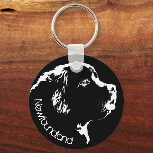 Neufundland Hund Schlüsselanhänger Custom Pup Dog (Vorderseite)