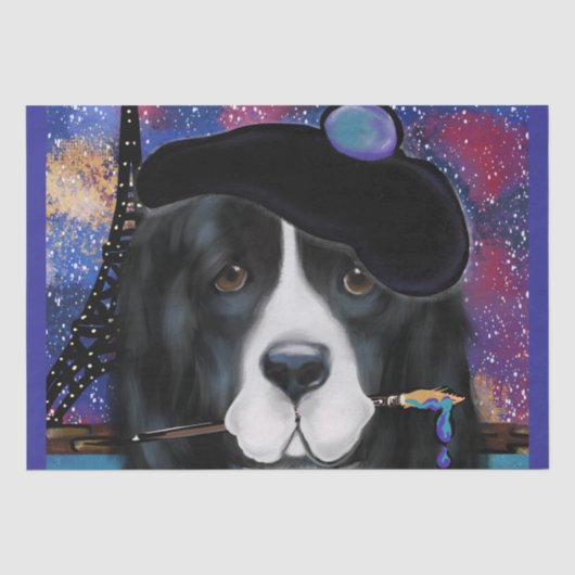 Neufundland-Hund Seidenpapier (Vorderseite)