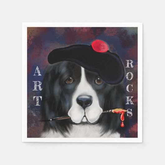 Neufundland-Hund Serviette (Vorderseite)