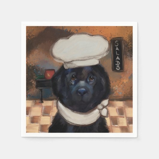 Neufundland-Hund Serviette (Vorderseite)