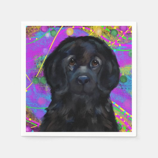 Neufundland-Hund Serviette (Vorderseite)