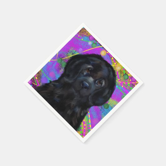 Neufundland-Hund Serviette (Ecke)