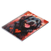 Neufundland-Hund-Valentinstag Notizblock (Linke Seite)