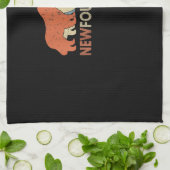 Neufundland-Hund-Valentinstag | Tagesgeschenk für  Geschirrtuch (Gefaltet)