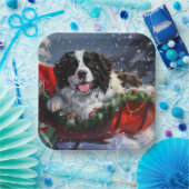 Neufundland Hund Weihnachtsfest Pappteller (Party)