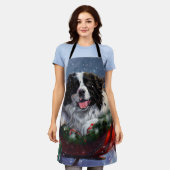 Neufundland Hund Weihnachtsfest Schürze (Getragen)