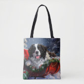 Neufundland Hund Weihnachtsfest Tasche (Vorderseite)