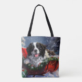 Neufundland Hund Weihnachtsfest Tasche (Rückseite)