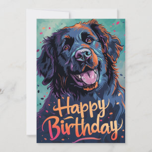Neufundland-Hund zum Geburtstag Feiertagskarte