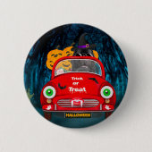 Neufundland Hunde Autofahren Auto Beängstigend Hal Button (Vorderseite)