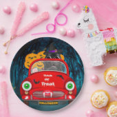 Neufundland Hunde Autofahren Auto Beängstigend Hal Pappteller (Party)