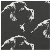 Neufundland Hunde Fabric Fabric Puppy Hund Muster Stoff (Nahaufnahme)