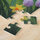 Neufundland Hunde Frühlingsblumen Malerei Puzzle (Seite)