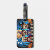 Neufundland Hunde Pumpkin Halloween Funny Gepäckanhänger (Rückseite vertikal)